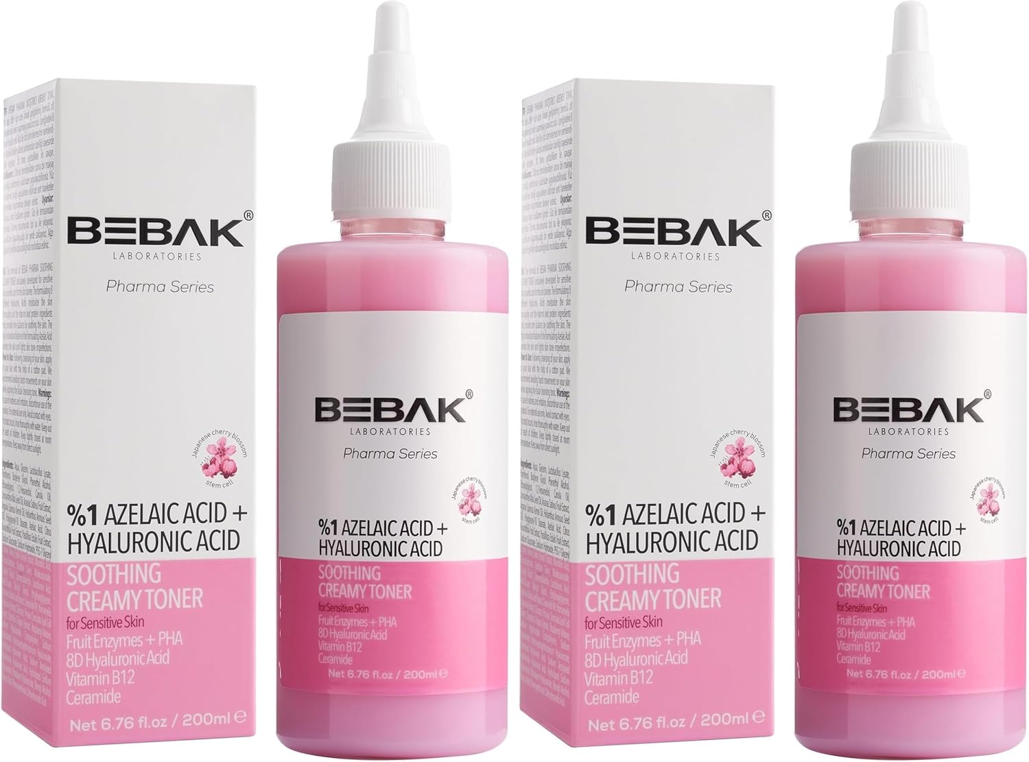Bebak Pharma Series Hassas Ciltler İçin Yatıştırıcı Tonik 200 ml (2 paketi)