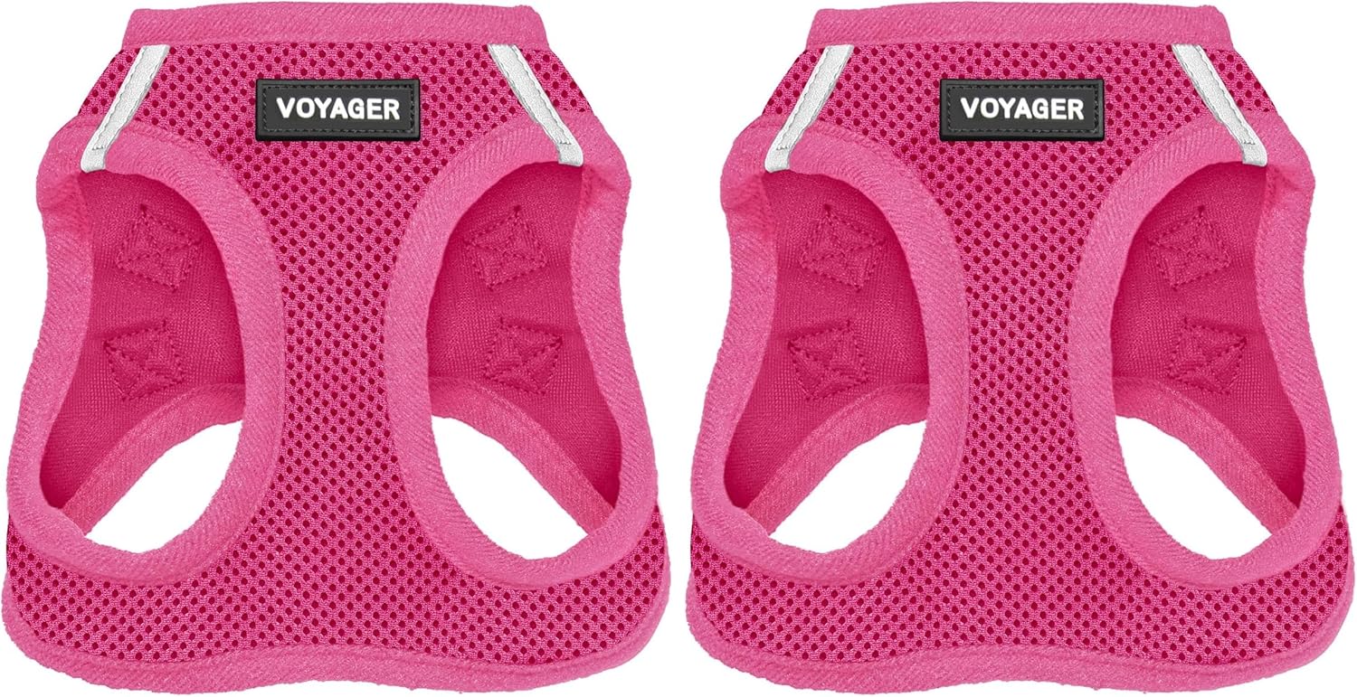 Alternative view of Voyager -in Air Dog Harness - Pet Supplies tarafından Küçük ve Orta Boy Köpekler için Tüm Hava Koşullarına Uygun Örgü Adım Yeleği - Koşum Takımı (Fuşya), XX-Small (2 paketi)