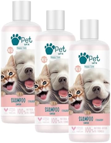 Pet Şampuan, Çilek, 500 Mililitre (3 paketi)