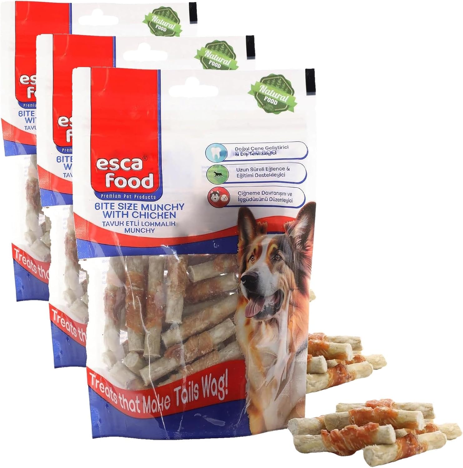 Alternative view of Esca Tavuklu Lokmalık Munchy 6 Santimetre 36 ‘lı Köpek Ödül Maması (3 paketi)