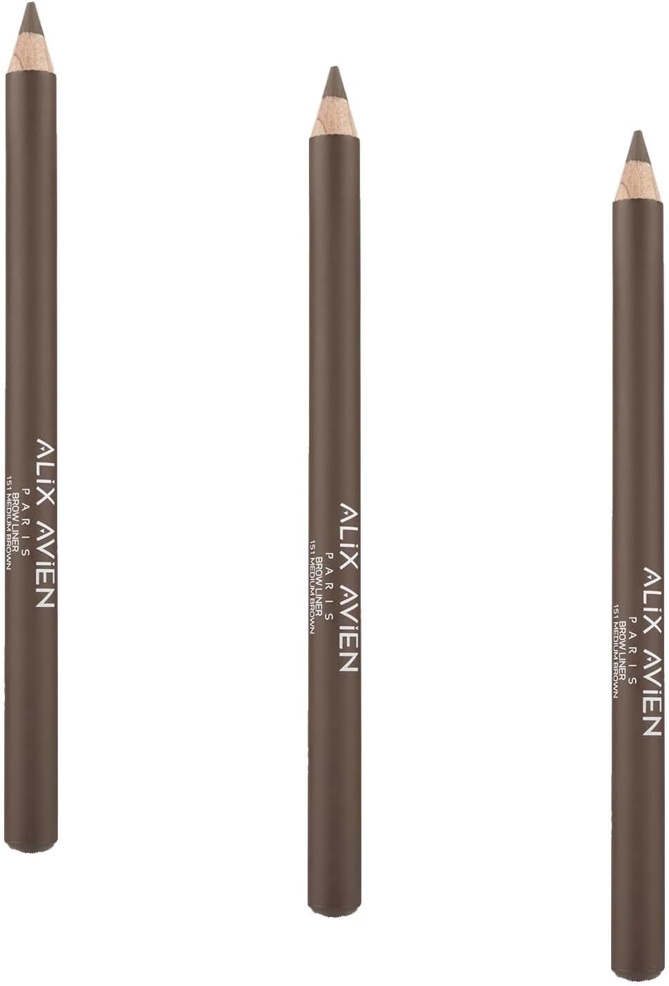 Uzun Süre kalıcı, Belirginleştirici Şekillendirici Kahve Kaş Kalemi - Brow Liner 151 Medium Brown (3 paketi)