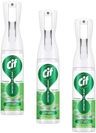 Cif Infinite Clean Doğal Probiyotikli Anti Toz Sprey Tüm Yüzeyler İçin Limonu & Limon Otu 280 ml (3 paketi)