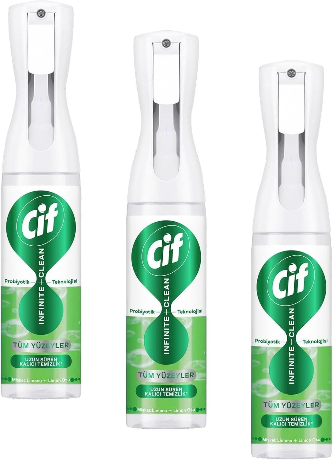 Alternative view of Cif Infinite Clean Doğal Probiyotikli Anti Toz Sprey Tüm Yüzeyler İçin Limonu & Limon Otu 280 ml (3 paketi)