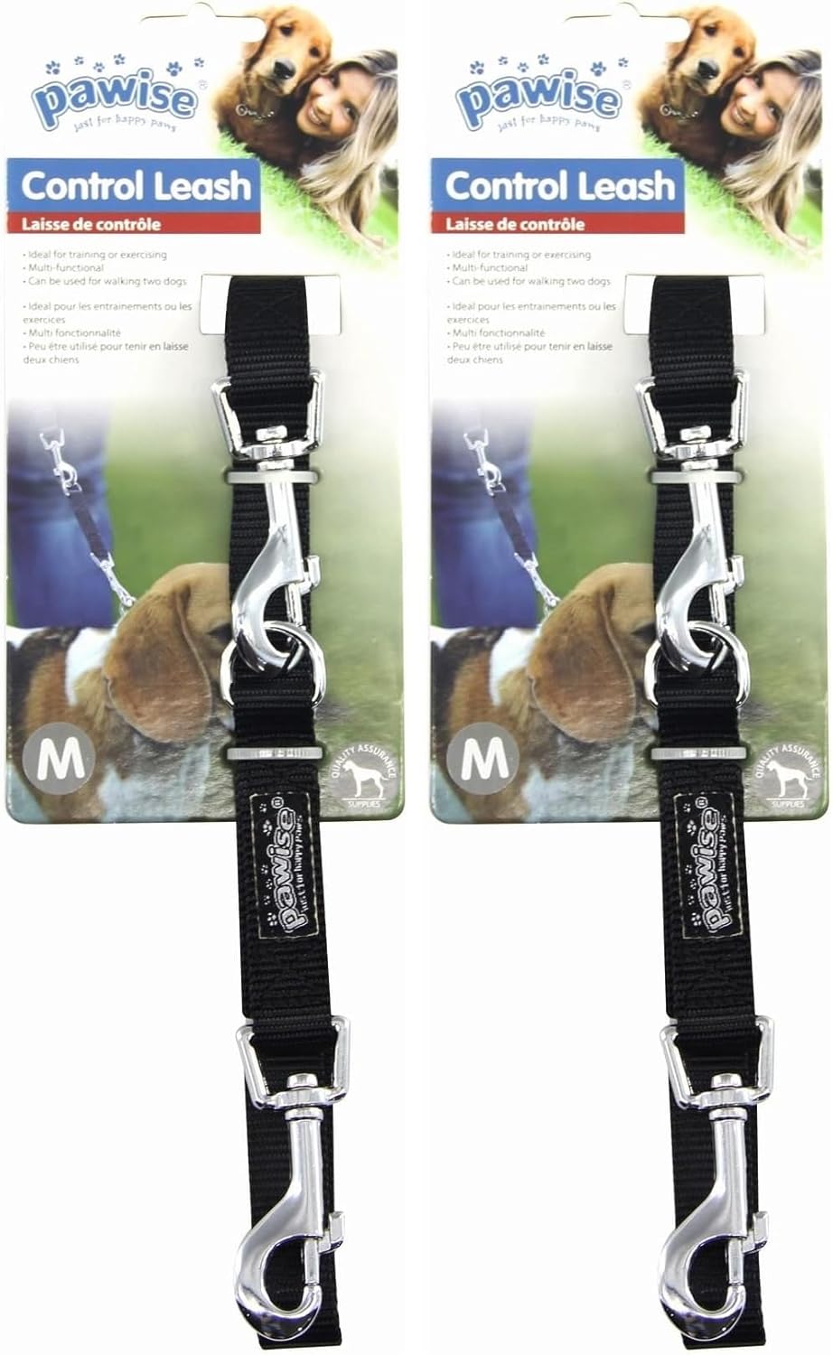 Pawise Dog Comp.Control L (2.5Cmx72") Tasma Siyah (2 paketi)