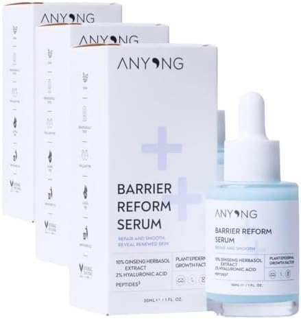 Anyong Bariyer Onarıcı, Kırışıklık ve Yaşlanma Karşıtı Serum (Hyalüronik Asit & Peptit & Seramid & Ginseng) (3 paketi)