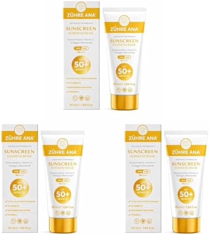 Uva Uvb Leke Karşıtı Yüksek Koruma Ve Nemlendirici Etkili Güneş Kremi Spf 50+ 50 ml (3 paketi)