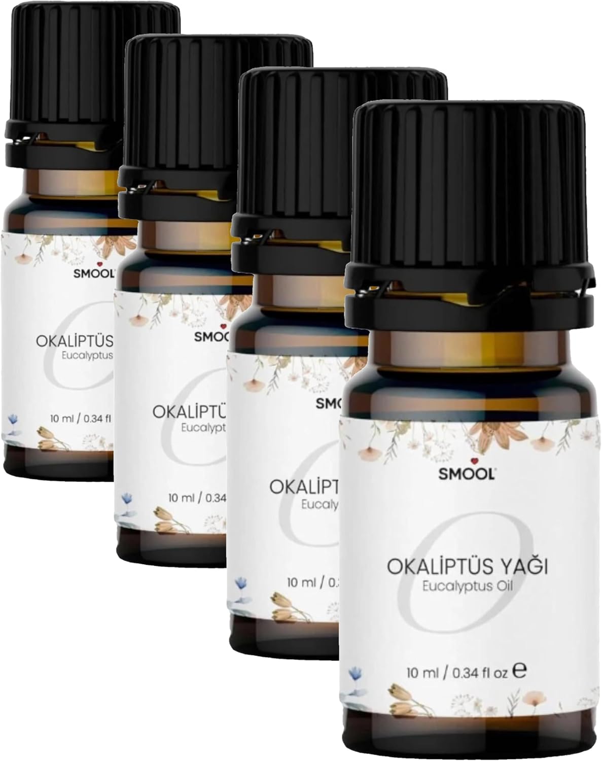 %100 Saf ve Doğal Okaliptüs Uçucu Yağı 10ml (4 paketi)