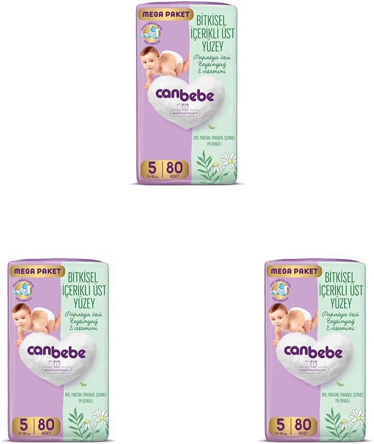 Alternative view of Bebek Bezi 5 Beden (11-18 kg) 80 Adet (3 paketi)