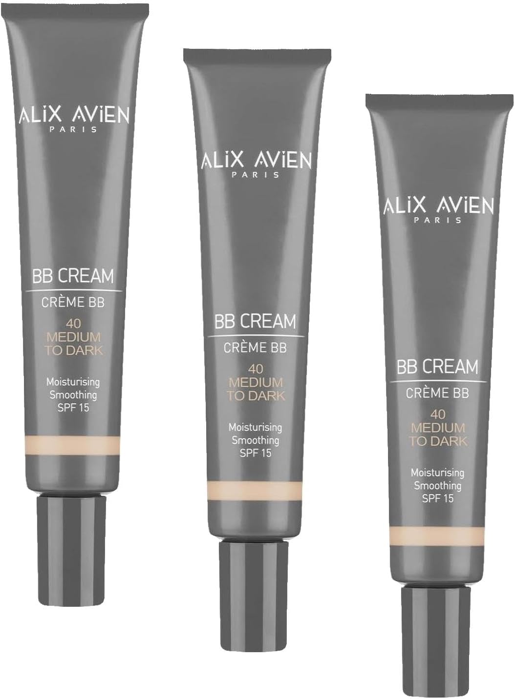 Alix Avien Kapatıcılık,Doğal Parlaklık Sağlayan SPF15 Faktör Nemlendiren BB Krem BB Cream 40 Medium To Dark (3 paketi)