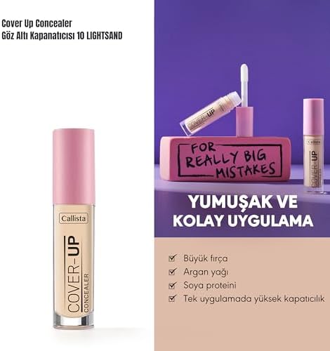 Callista Cover Up Concealer 10 Light Sand Göz Altı Kapatıcısı (4 paketi)