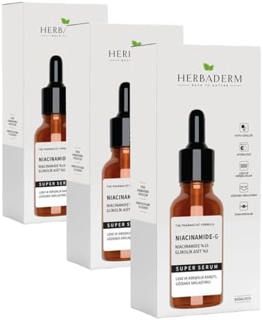 Süperserum Niacinamide%15 Glikolik Asit%5 (30 ml) (3 paketi)
