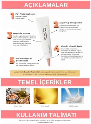 Alternative view of Deoproce Protein, Keratin, Elastin İçeren Hasarlı Saçlar Için 3'ü Bir Arada Yoğun Saç Bakım Serumu 10g (2 paketi)