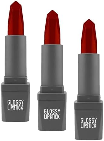 Uzun Süre Kalıcı Yoğun Renk Veren Nemlendirici Parlak Ruj - Glossy Lipstick 323 Ruby Red (3 paketi)