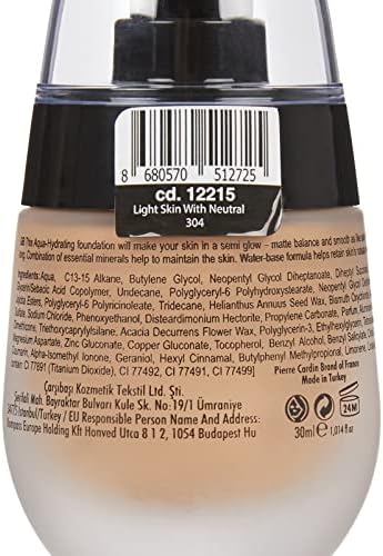 Aqua Wow Mineralli Su Bazlı Fondöten Light Skin With Neutral (30 ml) (2 paketi)