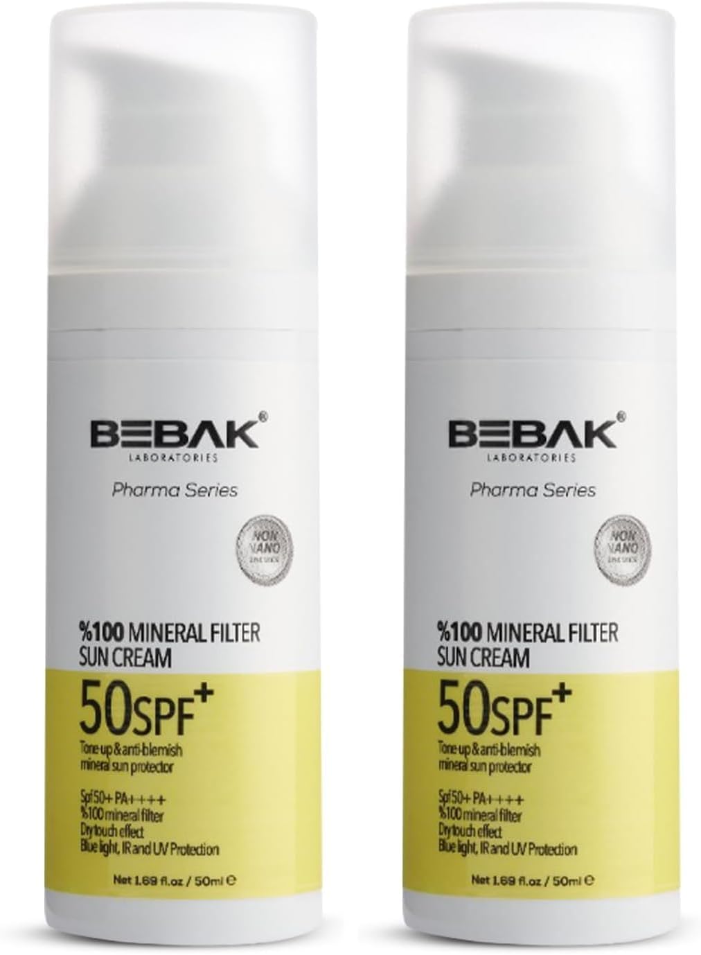 Bebak Pharma Mineral Filter Güneş Kremi 50spf+ 50ml (2 paketi)