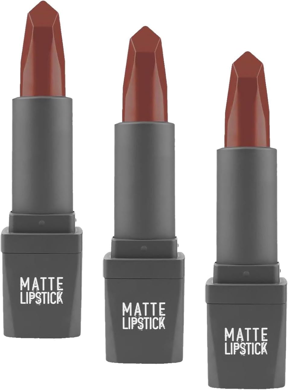Yoğun Renk Veren Uzun Süre Kalıcı Nemlendirici Kadifemsi Mat Ruj - Lipstick 412 Warm Brown (3 paketi)