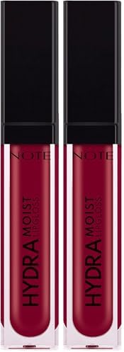 Cosmetics Hydramoist Lipgloss 10 Whisper Nemlendirici Dudak Parlatıcısı, Bordo (2 paketi)