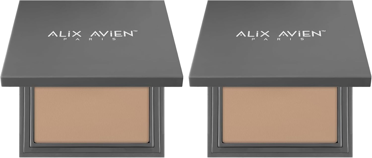 Kompakt Pudra - 12 Saate Kadar Kalıcılık - Soğuk-nötr Cilt Alt Tonu - Compact Powder 11 Caramel (2 paketi)