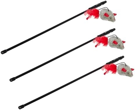 Pawise Kedi Oltası Sesli Fareli 65 Cm (3 paketi)