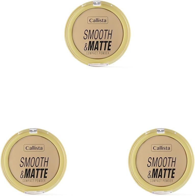 Callista Smooth Compact Powder Mat Görünümlü Pudra 10 Natural (3 paketi)