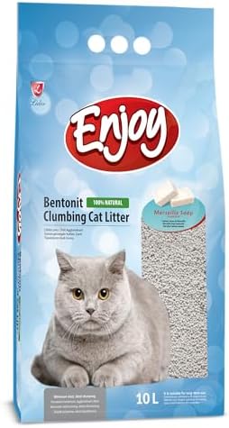 Enjoy Bentonit İnce Taneli Kedi Kumu 10 Lt (Marsilya Sabunlu) (3 paketi)