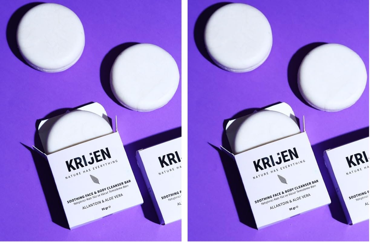 Alternative view of Krijen Has Nemlendirici Etkili Allantoin & Aloe Yüz Ve Vücut Temizleme Barı 95 Gr (2 paketi)