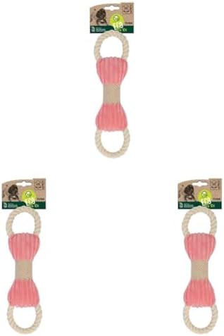 M-Pets Tuga Pembe Bej Kemik Şekilli Köpek Oyuncağı (3 paketi)