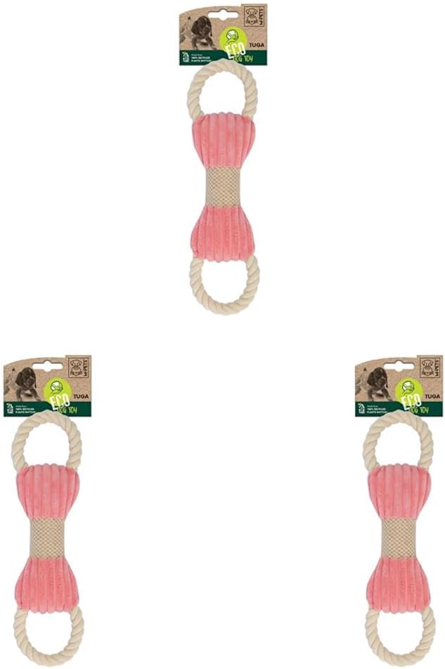 Alternative view of M-Pets Tuga Pembe Bej Kemik Şekilli Köpek Oyuncağı (3 paketi)