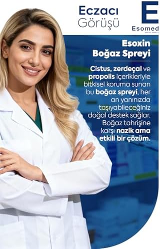 Esoxin Boğaz Spreyi 25 ml – Cistus, Zerdeçal, Propolis İçerikli Boğaz Öksürük Sprey Bitkisel Koruma (2 paketi)