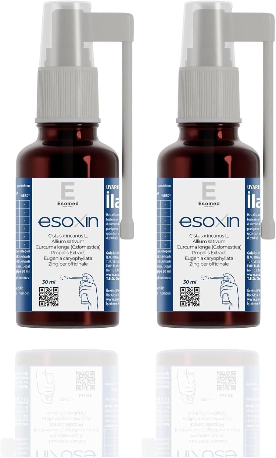 Alternative view of Esoxin Boğaz Spreyi 25 ml – Cistus, Zerdeçal, Propolis İçerikli Boğaz Öksürük Sprey Bitkisel Koruma (2 paketi)