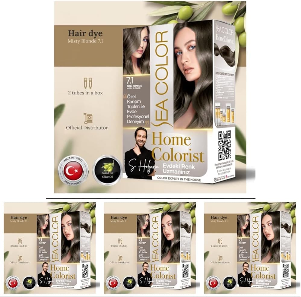 Alternative view of Sea Colorist Set Saç Boyası 7.1 Sisli Kumral Mısty Blonde (4 paketi)