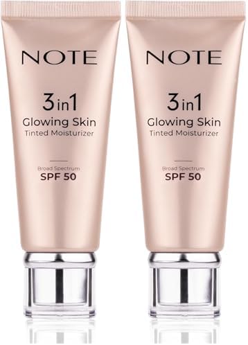 Cosmetics 3 in 1 Glowing Skin Tinted Moisturizer 50 SPF Işıltılı Aydınlatıcı Krem (2 paketi)