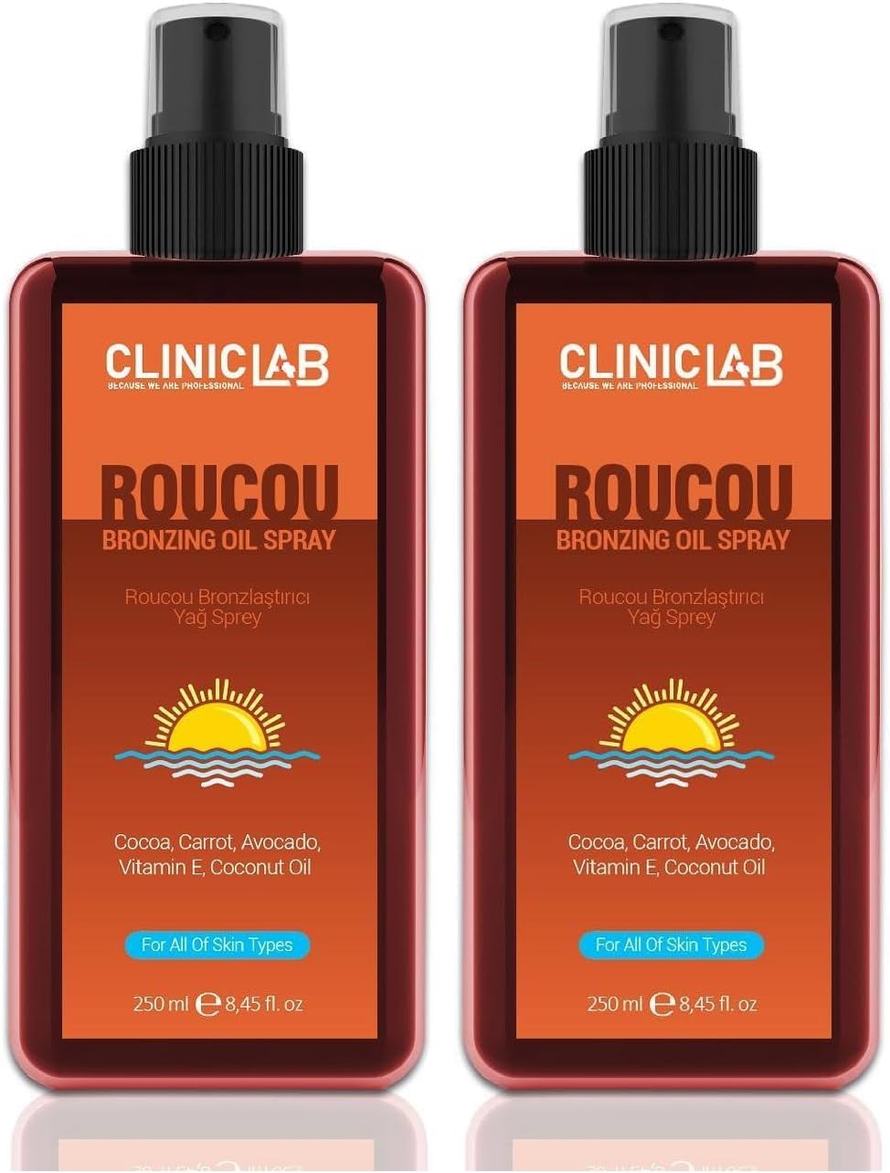 Roucou Bronzlaştırıcı Yağ Sprey 250ml (2 paketi)