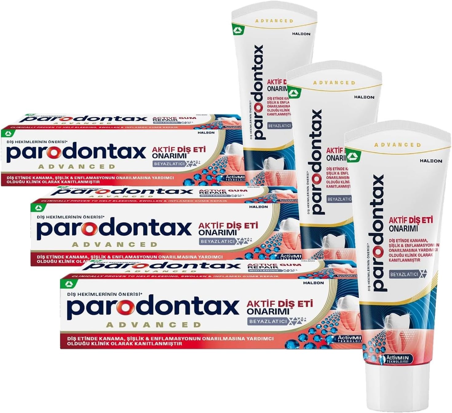 Alternative view of Parodontax Aktif Diş Eti Onarımı Beyazlatıcı Diş Macunu 75 ml (3 paketi)