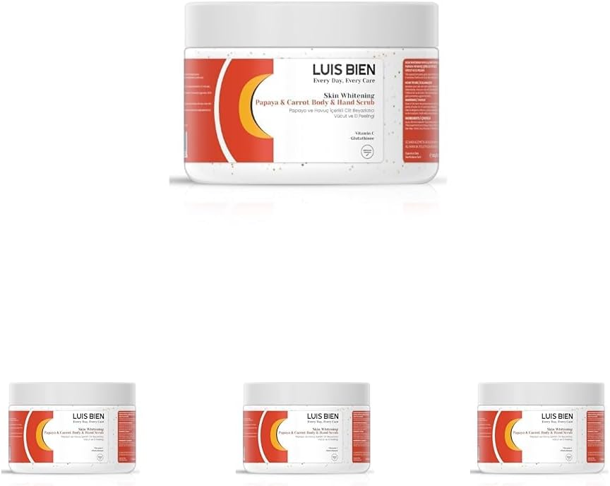 Luis Bien El Ve Vücut Peelingi | Papaya Ve Havuç Içerikli | 50Ml | Cilt Beyazlatma (4 paketi)