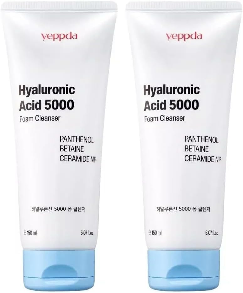 Hyalüronik Asit İçeren Temizleme Köpüğü Yeppda Hyaluronic Acid 500 Foam Cleanser 150 ml (2 paketi)