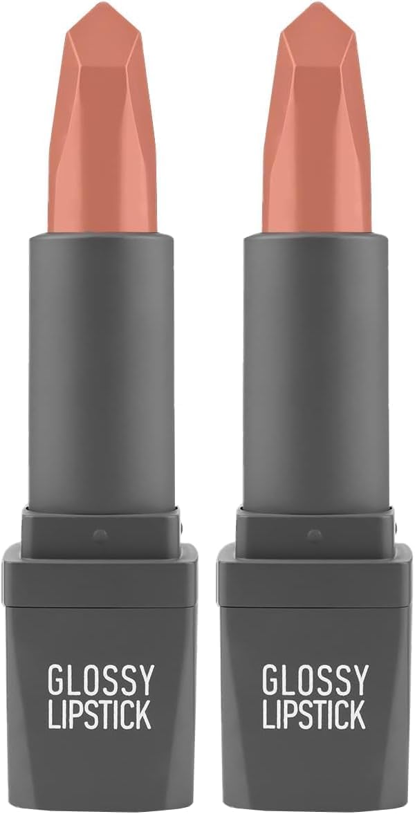 303 Nude Rose Parlak Ruj - Nemlendirici Etkili Pürüzsüz Dudak Görünümü - Glossy Lipstick (2 paketi)