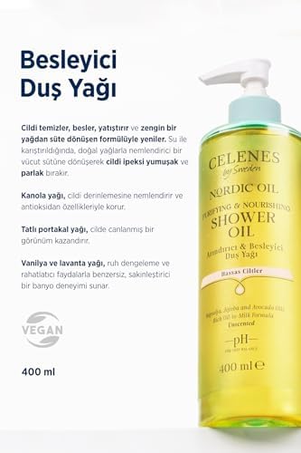 By Sweden Oil Duş Yağı Hassas Ciltler için Besleyici ve Nemlendirici (2 paketi)