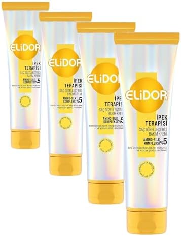 Alternative view of Elidor İpek Terapisi Saç Güzelleştirici Bakım Kremi 130 ml (4 paketi)