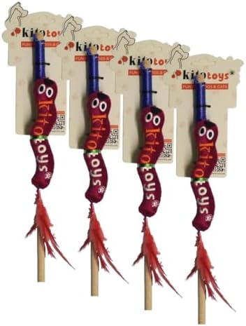 Alternative view of Kito Toys Solucan (Olta) Peluş Kedi Oyuncağı (4 paketi)