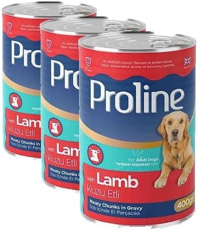 Proline Kuzu Etli Gravy Yetişkin Köpek Konservesi 400 Gr (3 paketi)