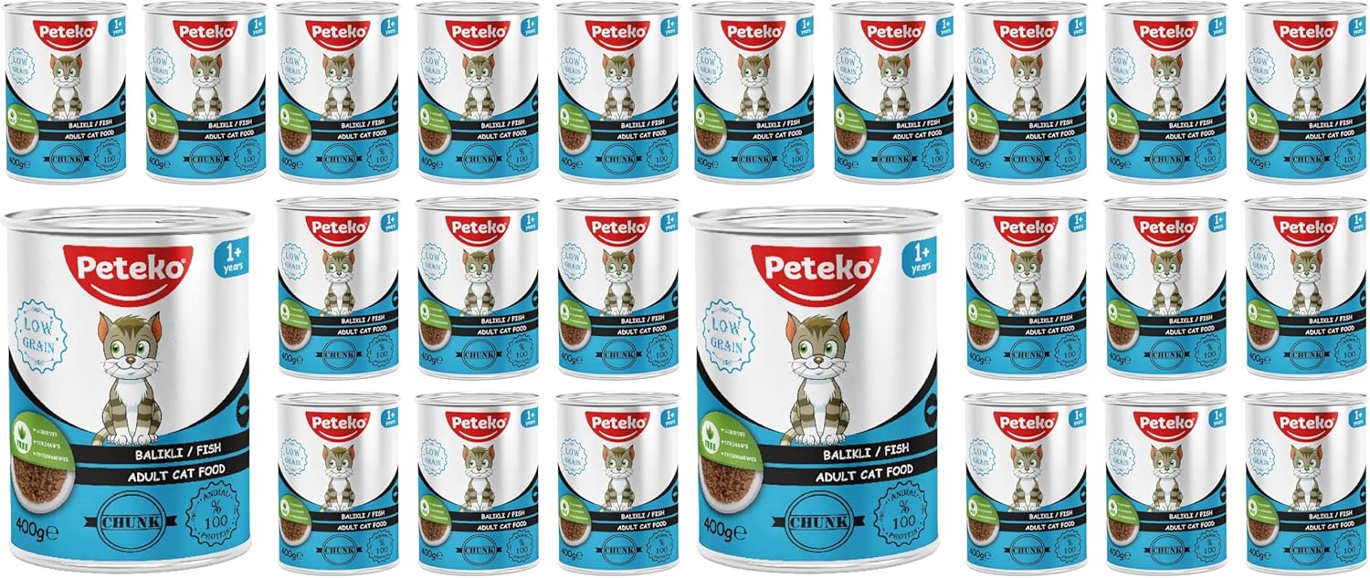 Yetişkin Kedi Balıklı ve Jöleli Konserve Mama 400 Gr x 12 adet (2 paketi)