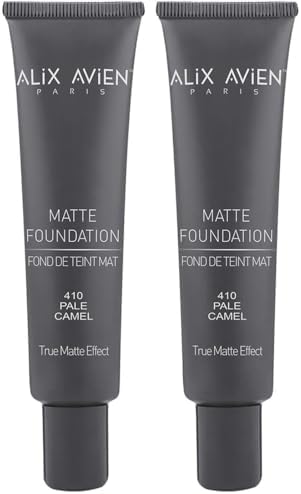 Uzun Süre Kalıcı Doğal Mat Bitişli E Vitamini Içeren Mat Fondöten - Foundation 410 Pale Camel (2 paketi)