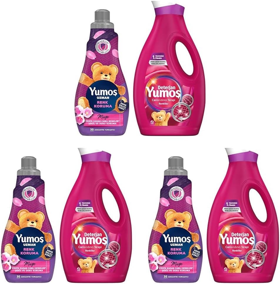 Alternative view of Yumoş Sıvı Canlandırıcı Terapi Renkliler 1690 ml + Yumoş Uzman Renk Koruma Yumuşatıcı 1200 ml (3 paketi)