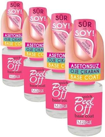 Mara Kozmetik Peel Off Base Coat Oje Çıkarıcı (4 paketi)