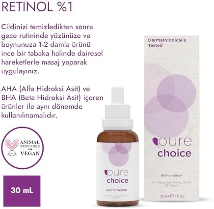Alternative view of Pure Choice Retinol Serum, 30ml - Yaşlanma Karşıtı ve Yenileyici (2 paketi)