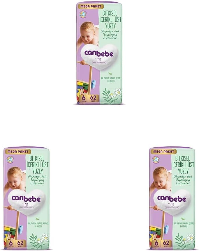 Alternative view of Bebek Bezi 6 Beden (15-27 kg) 62 Adet (3 paketi)