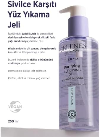 By Sweden Derma Sivilce Karşıtı Yüz Yıkama Jeli, 250 ml (2 paketi)