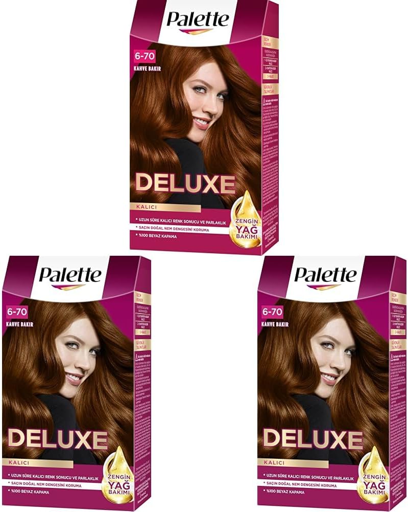 Deluxe 6-70 Kahve Bakır Saç Boyası (3 paketi)