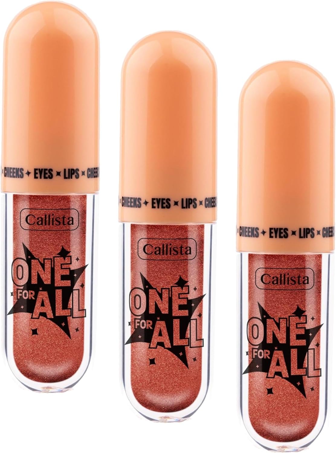 Callista One For All 08 Born Again Eyes & Lips & Cheeks Likit Göz Farı (3 paketi)